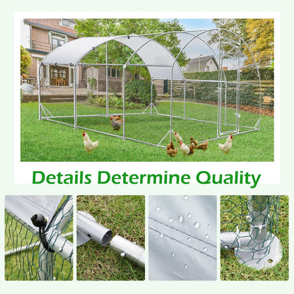 YODOLLA 6m Large Metal Chicken Cage with dome