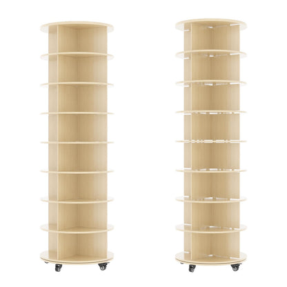 YODOLLA  8 Tier Rotating Shoe Rack, Shoe Tower Organizer Storage with Wheels