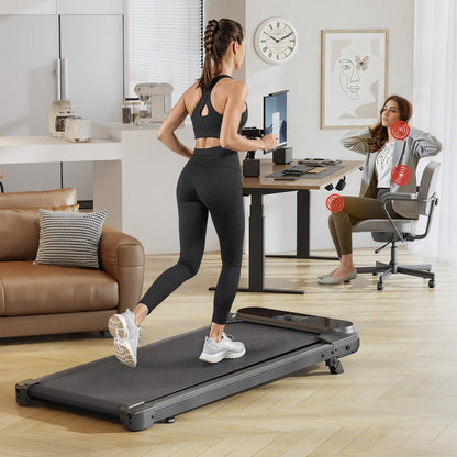 YODOLLA Walking Pad with 8% Incline, Under Desk Treadmill for Home Office
