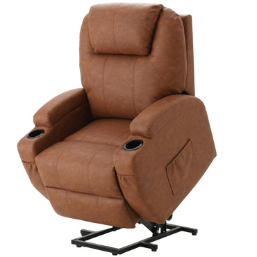YODOLLA Power Lift Recliner Chair with Massage and Heat, Brown