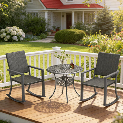 YODOLLA Patio Dining Chairs Outdoor Rattan Firepit Patio Chairs